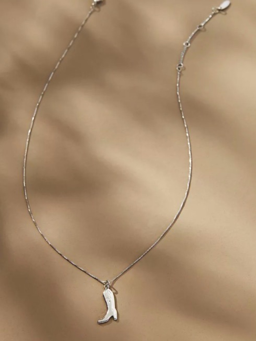 Anthropologie Pavé Cowboy Charm Necklace